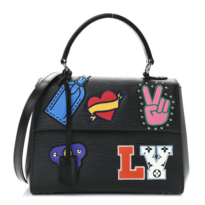 Louis Vuitton Epi Stickers Cluny BB Black 1 of 13