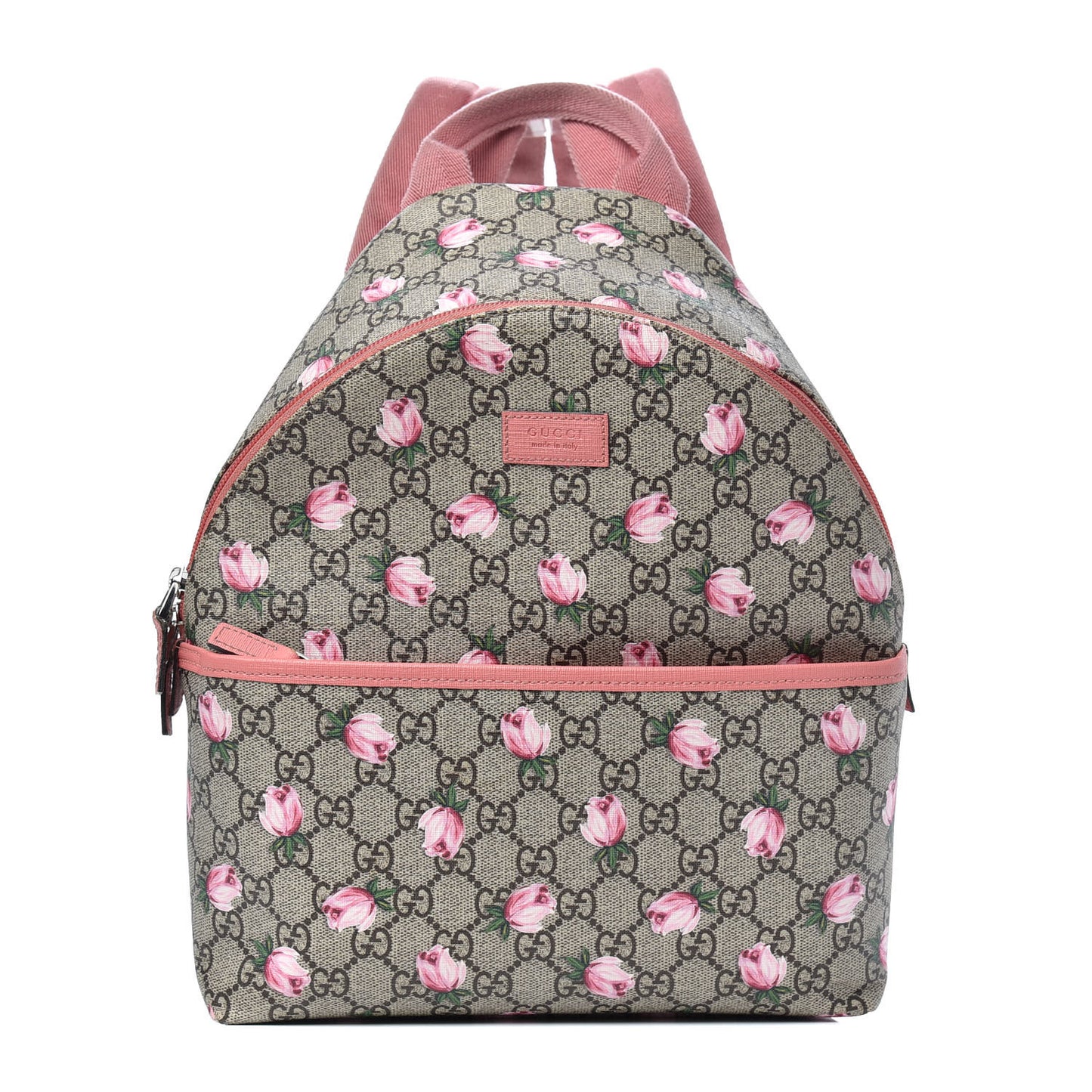 GG Supreme Monogram Rosebud Childrens Backpack Pink