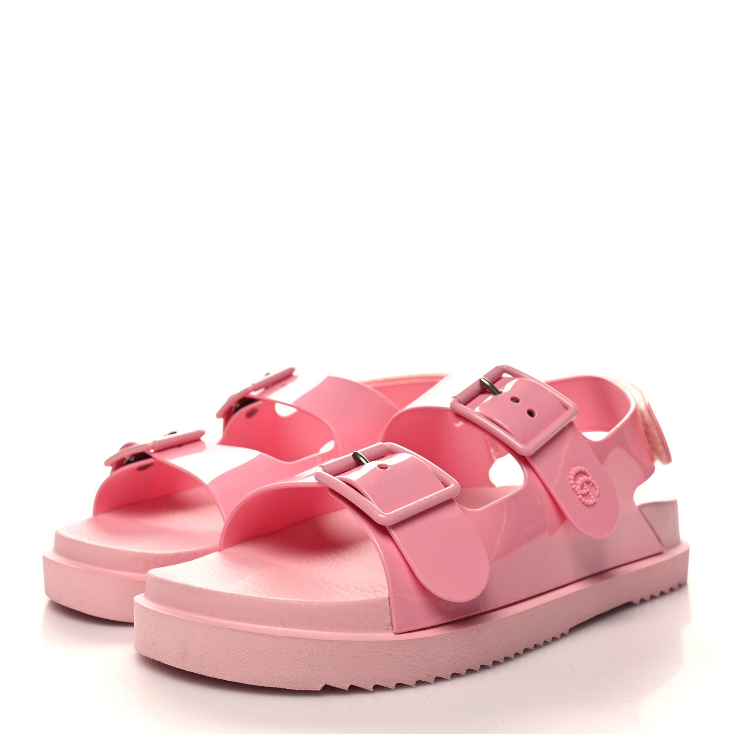 Gucci Rubber Mini Double G Womens Isla Dad Sandals 41 Wild Rose 3 of 8
