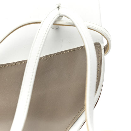Bottega Veneta Lambskin Stretch Multi Strap 90mm Sandals 40 Optic White 8 of 9