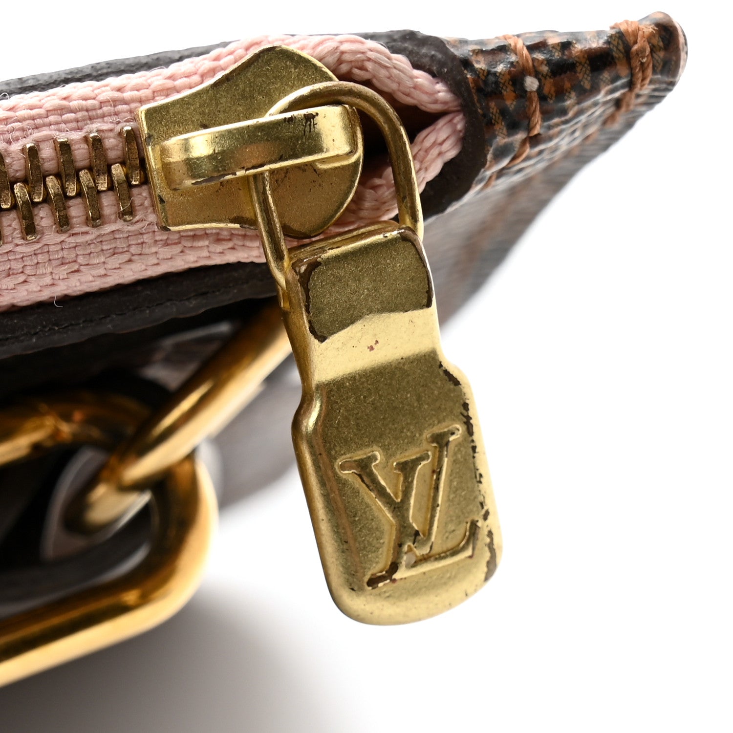 Louis Vuitton Damier Ebene Neverfull MM GM Pochette Rose Ballerine 8 of 9