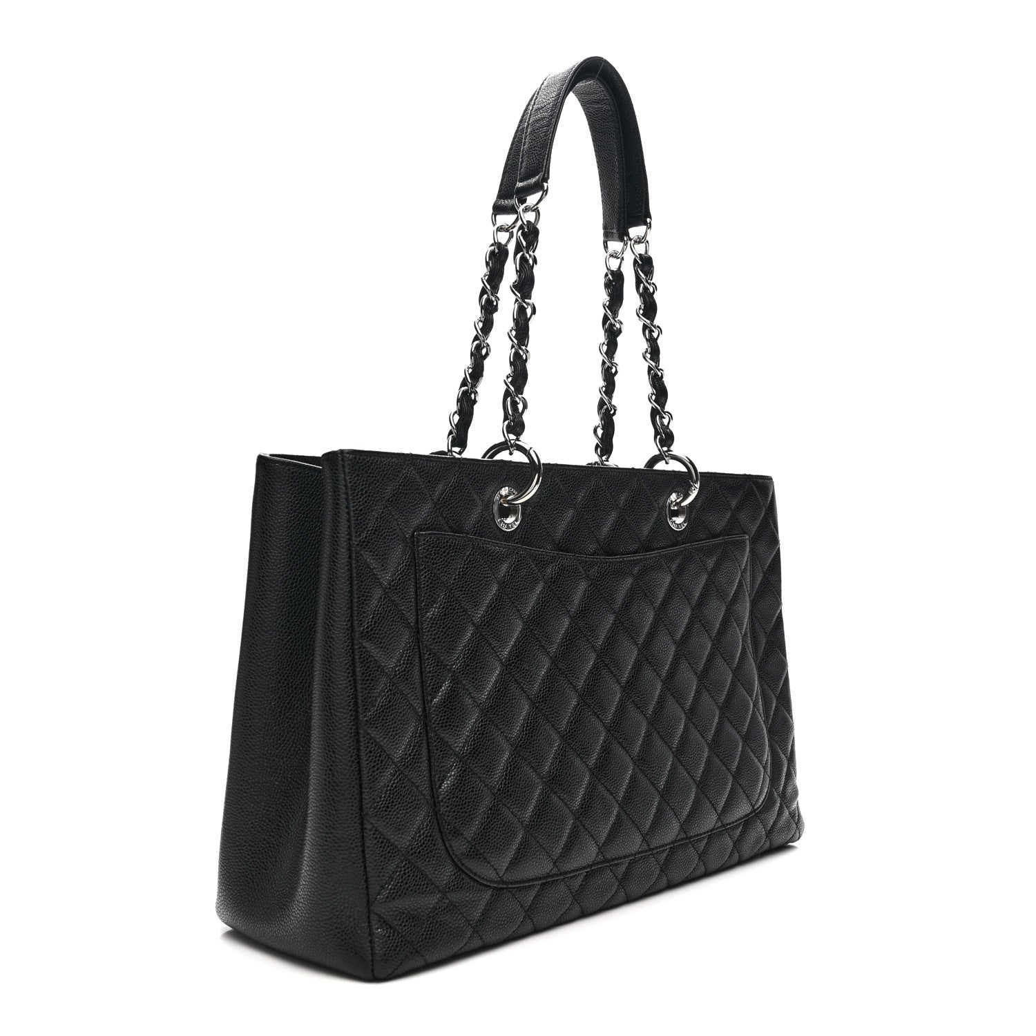 Chanel Caviar Quilted XL Grand Shopping Tote GST Black 3 of 13