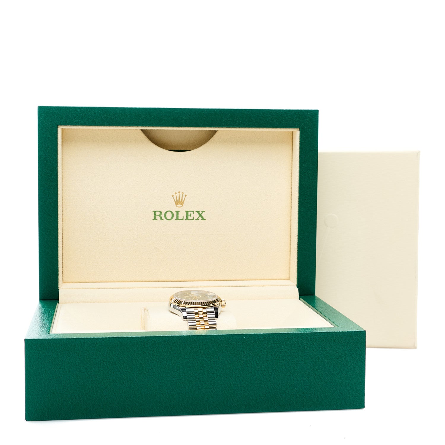 Rolex Stainless Steel 18K Yellow Gold Diamond 31mm Oyster Perpetual Datejust Watch Green Floral 278273 5 of 5