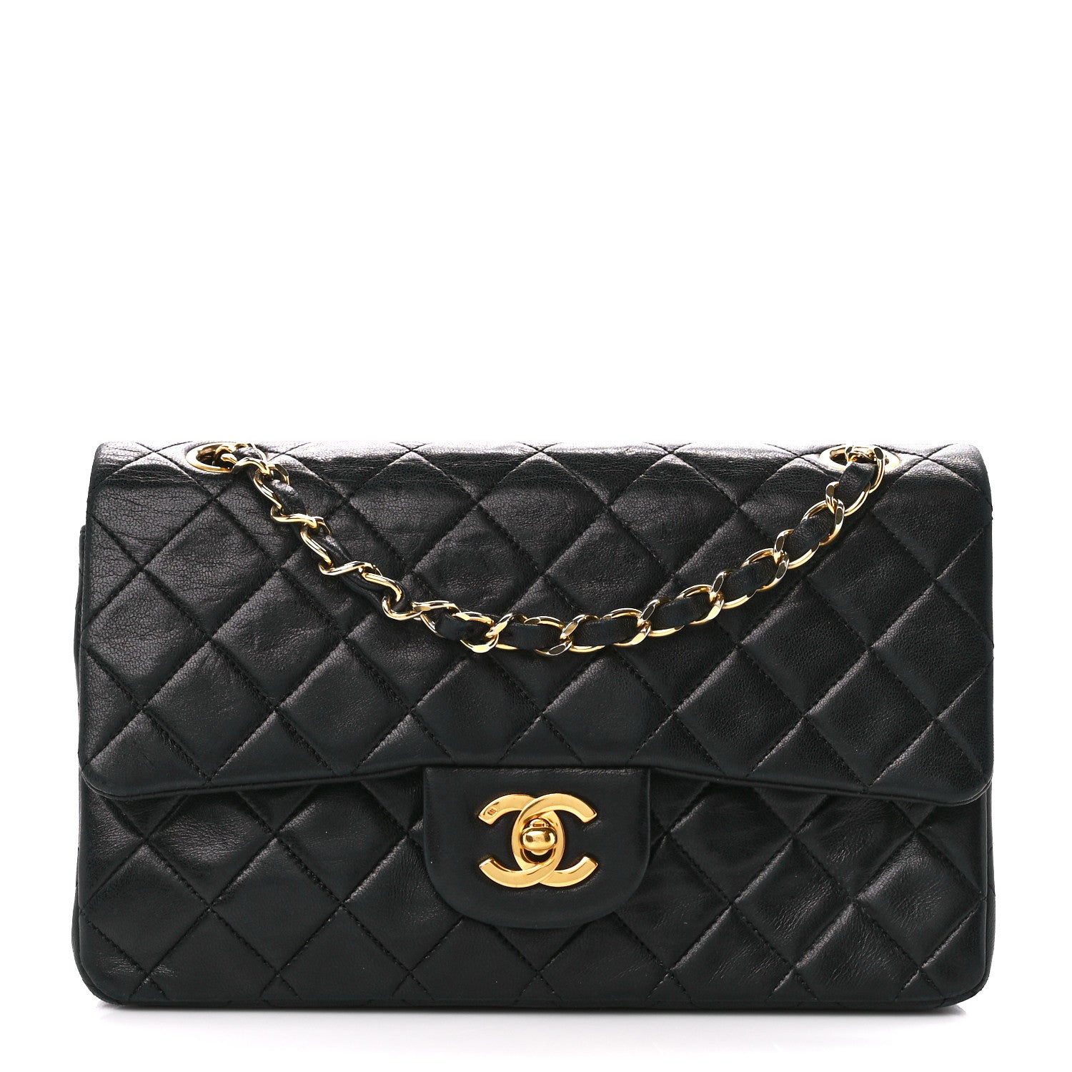 Chanel Lambskin Quilted Small Double Flap Black 1 of 12