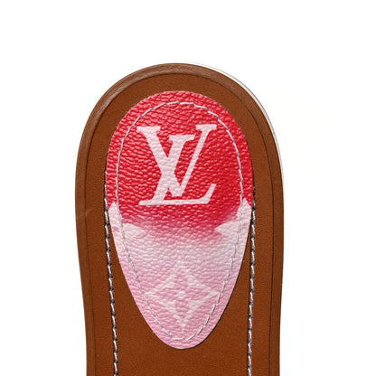 Louis Vuitton Monogram Escale Lock It Flat Mule 37.5 Rouge 7 of 8