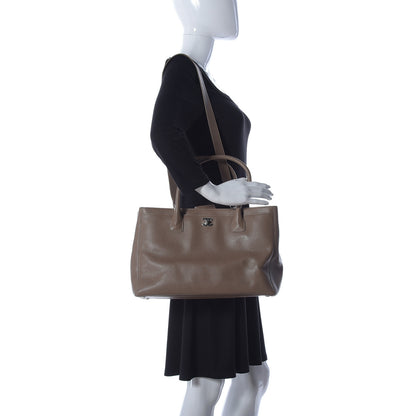 Chanel Calfskin Cerf Executive Shopper Tote Light Brown 3 of 16