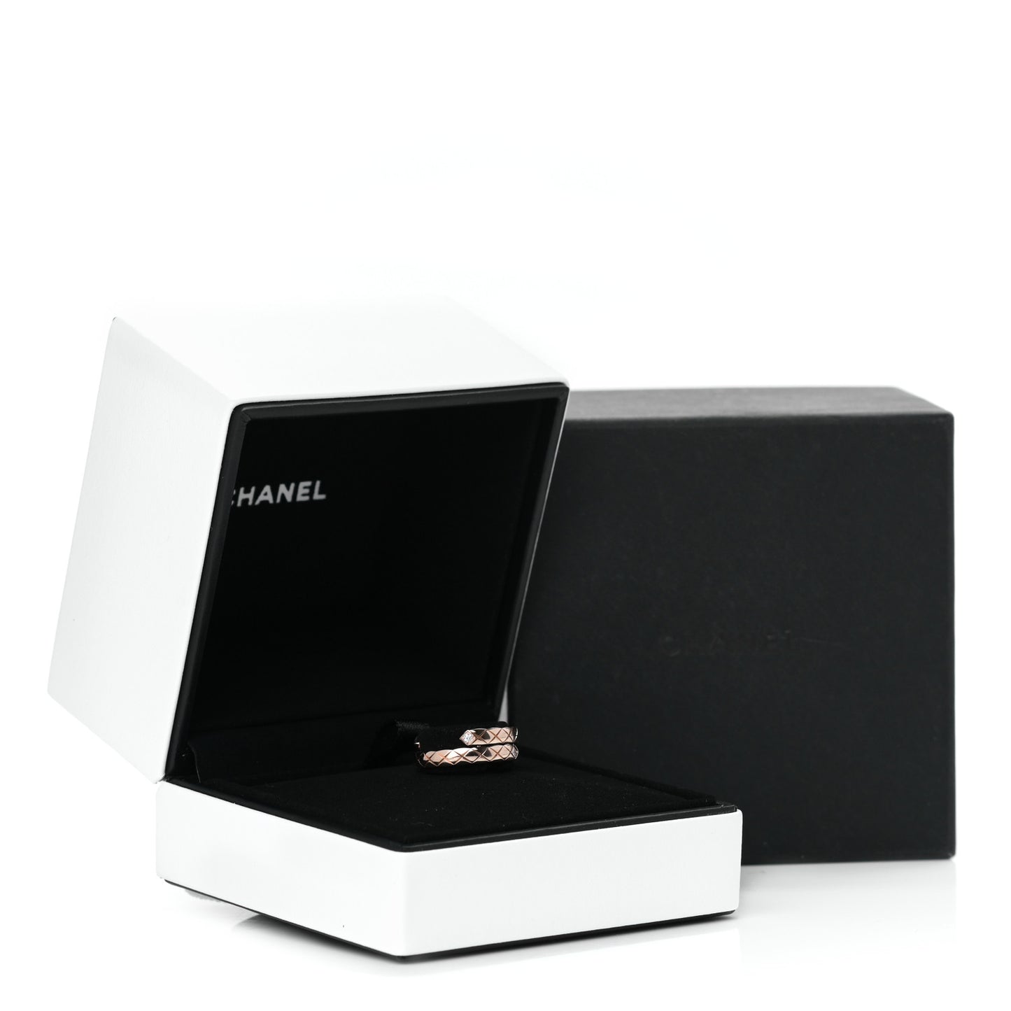 18K Beige Gold Diamond Coco Crush Toi et Moi Ring 51 5.75