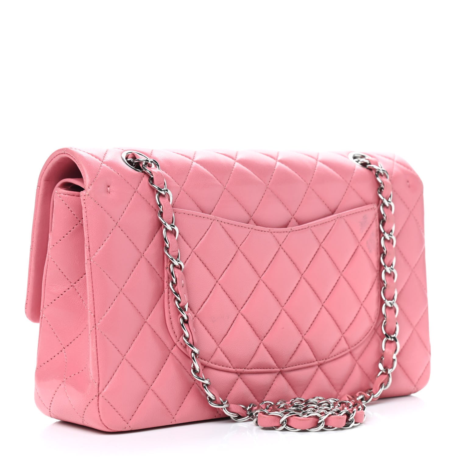 Chanel Lambskin Quilted Medium Double Flap Pink 3 of 13