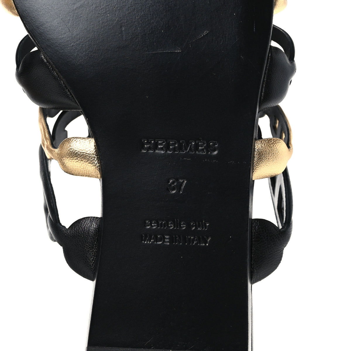 Nappa Thalassa Sandals 37 Black Doré