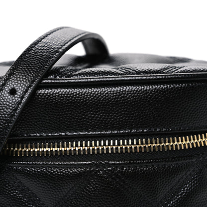 Saint Laurent Grain de Poudre Quilted 80's Vanity Bag Black 8 of 10