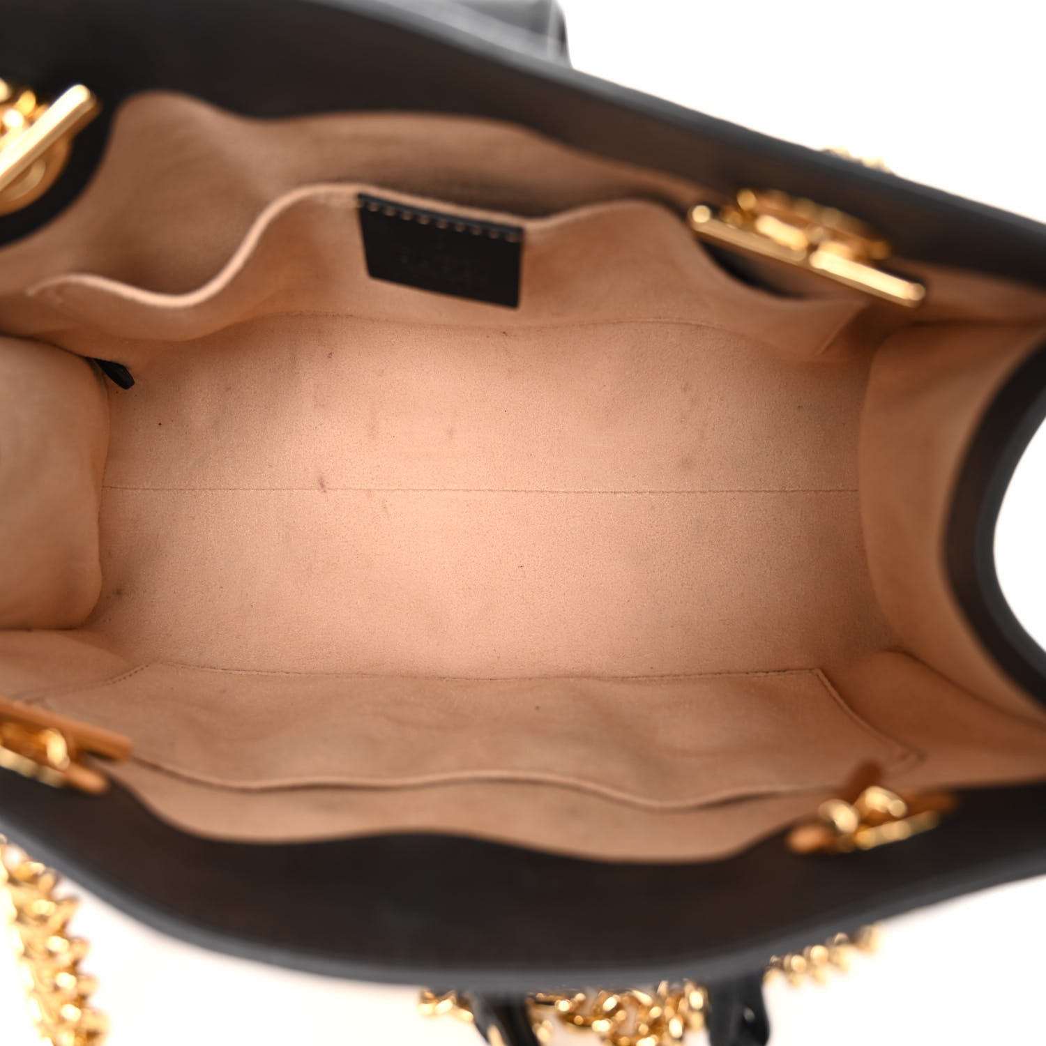 Gucci GG Supreme Monogram Bees Small Padlock Tote Beige Oro Black 5 of 11
