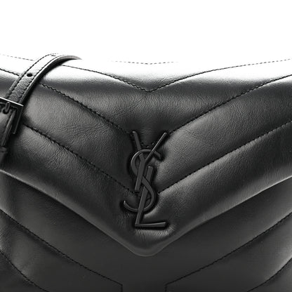 Saint Laurent Calfskin Y Quilted Monogram Monochrome Toy Loulou Crossbody Bag Black Black 8 of 11