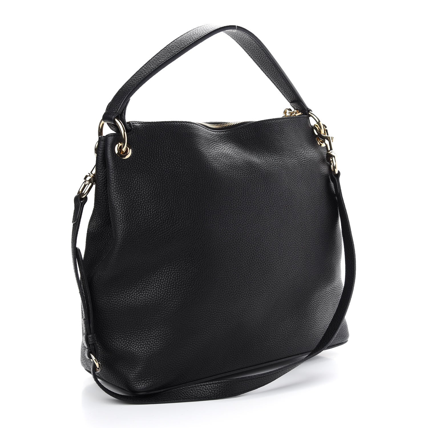 Gucci Pebbled Calfskin Large Soho Hobo Black 2 of 8