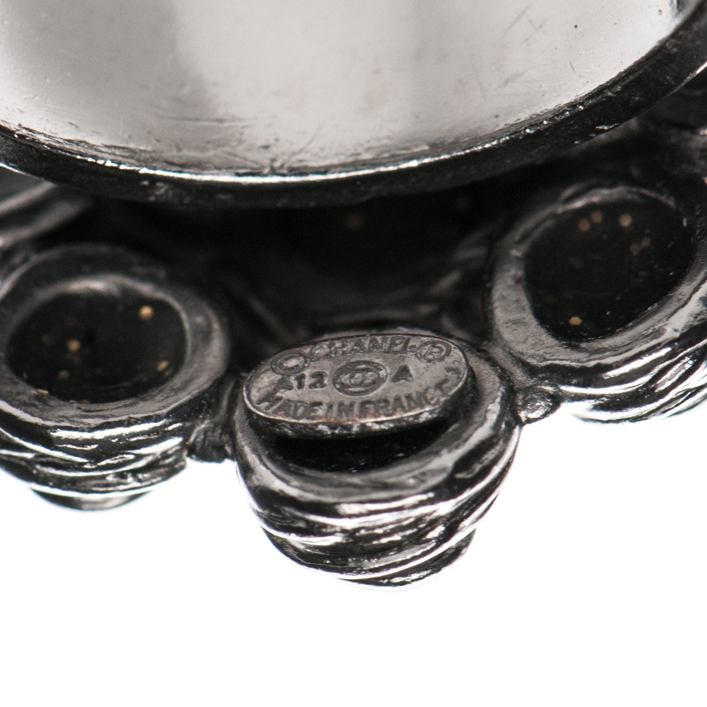 Ruthenium Studded CC Ring 7