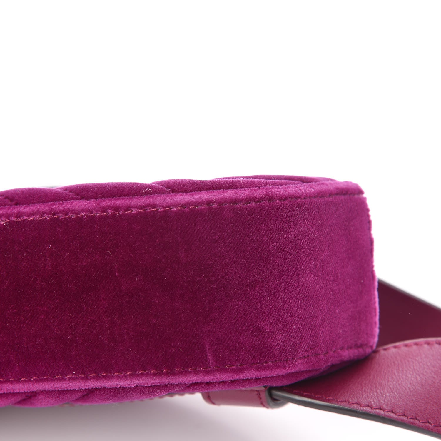 Gucci Velvet Matelasse GG Marmont Belt Bag 75 30 Fuchsia Violet Cyclamen 7 of 10