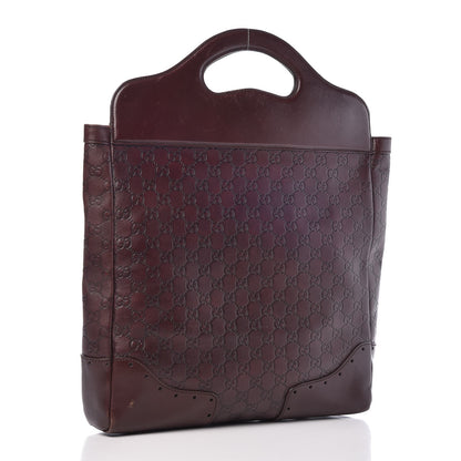 Gucci Guccissima Large Punch Top Handle Tote Dark Brown 3 of 15