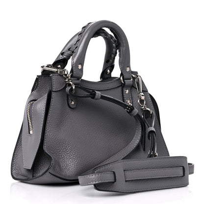 Balenciaga Grained Calfskin Neo Classic Silver Hardware Mini City Dark Grey 3 of 10