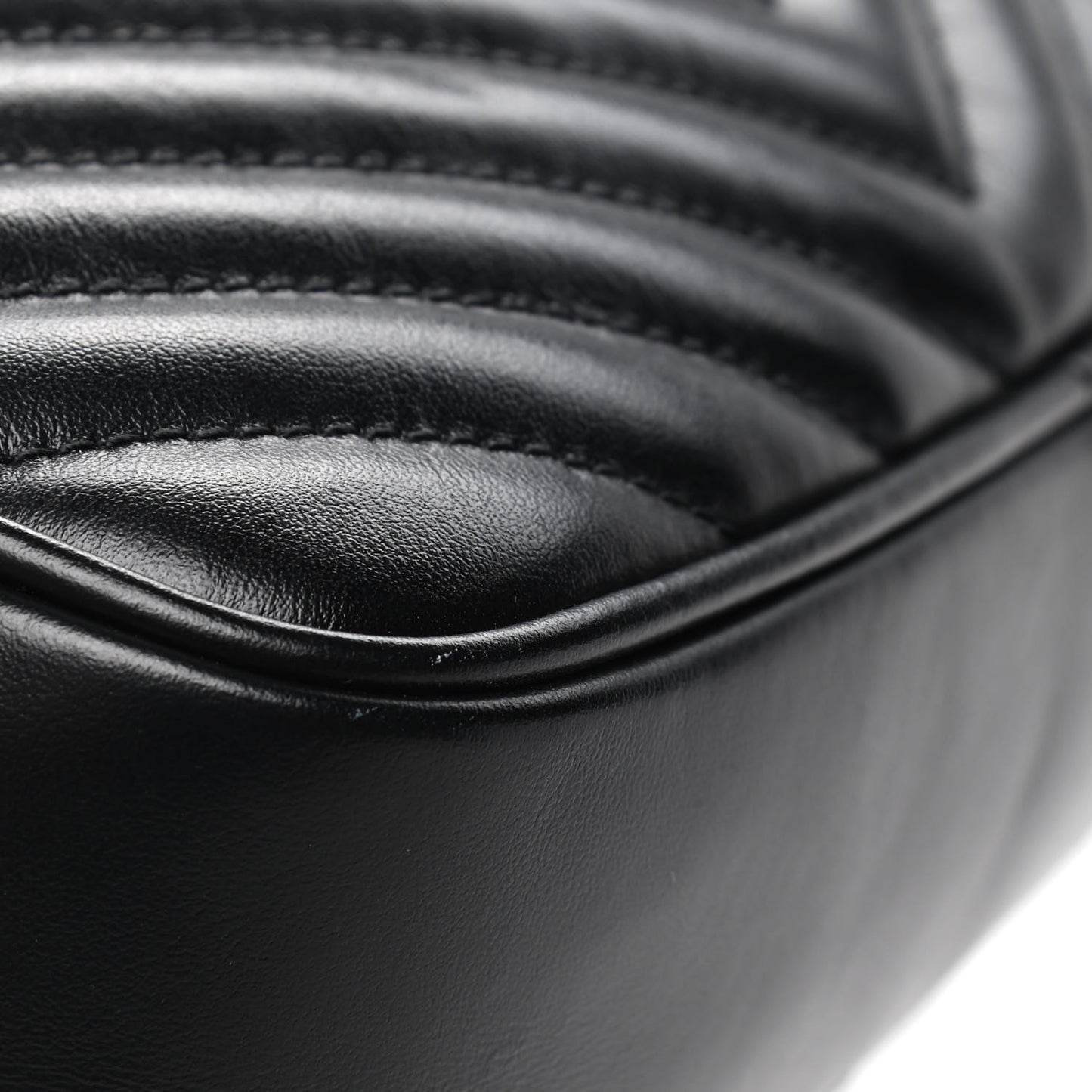 Calfskin Matelasse Monogram Lou Camera Bag Black