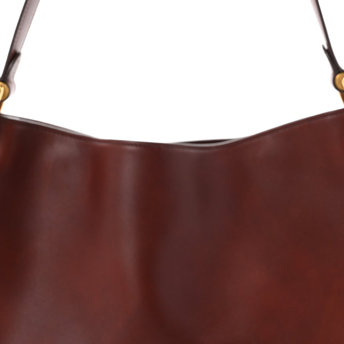 Nappa Large Etude Shoulder Bag Brown
