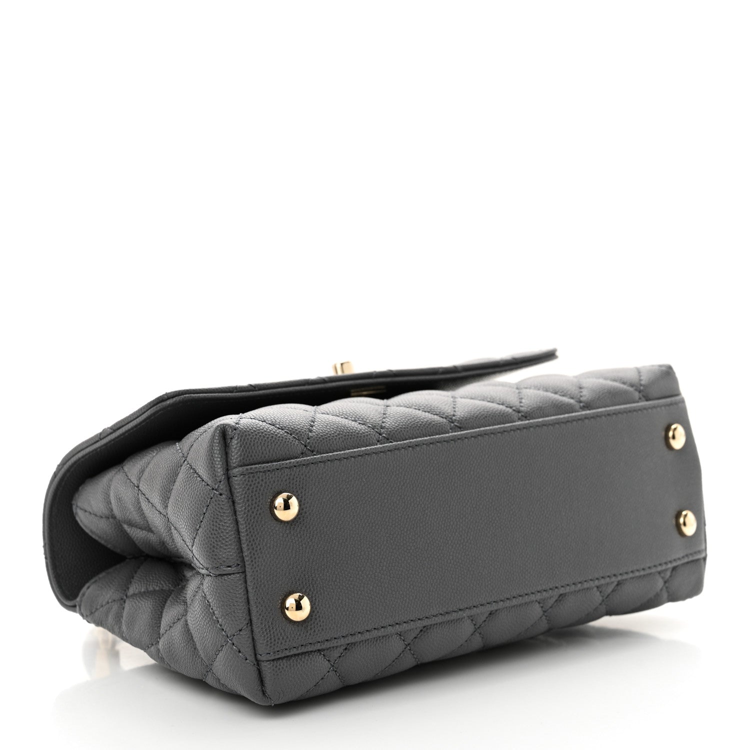 Chanel Caviar Quilted Mini Coco Handle Flap Grey 4 of 10
