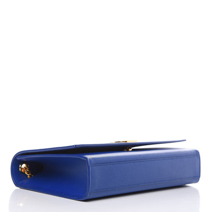 Saint Laurent Grain De Poudre Medium Classic Monogram Kate Satchel Flash Blue 4 of 9