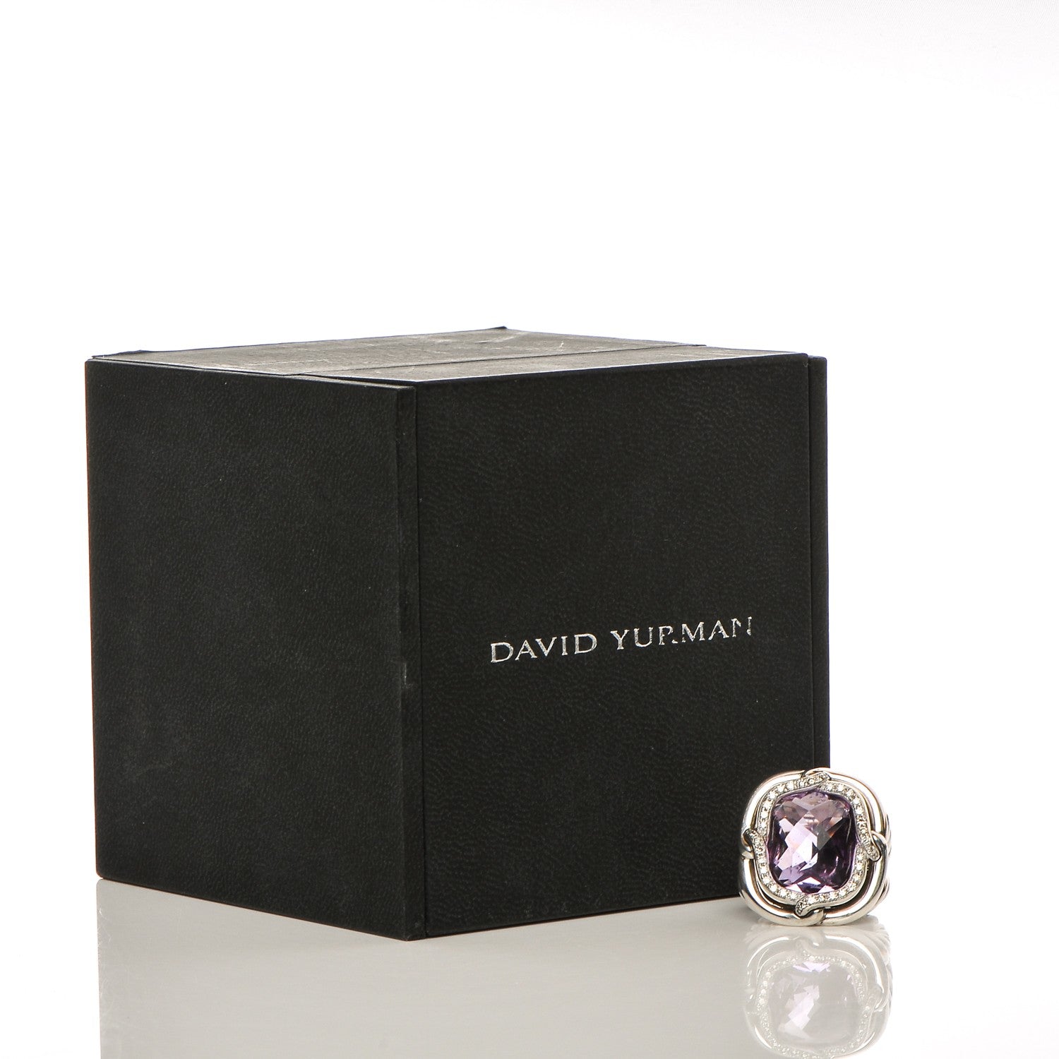 David Yurman Sterling Silver Amethyst 14mm Labyrinth Ring 53 6.5 5 of 5
