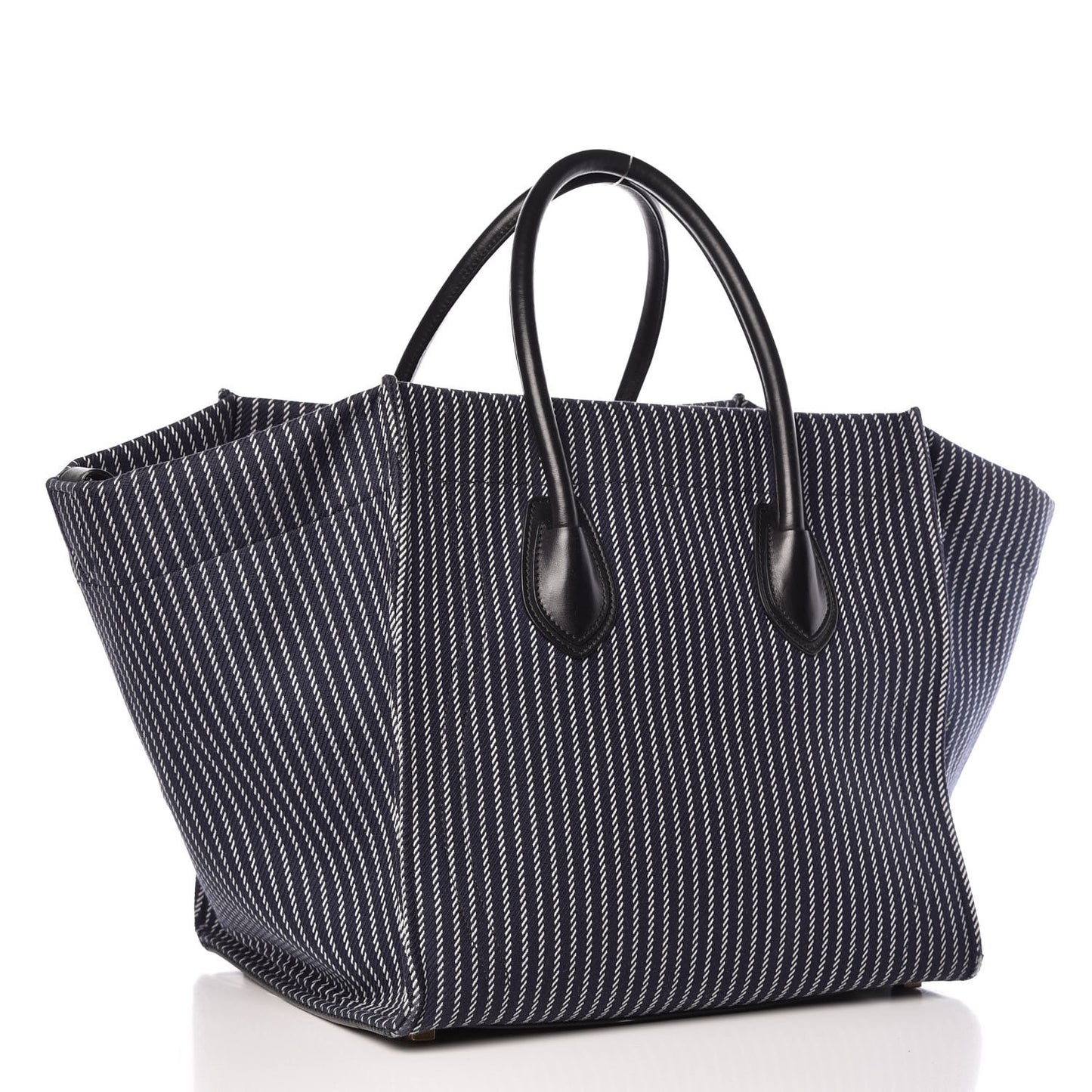 Cotton Canvas Striped Medium Phantom Luggage Navy White