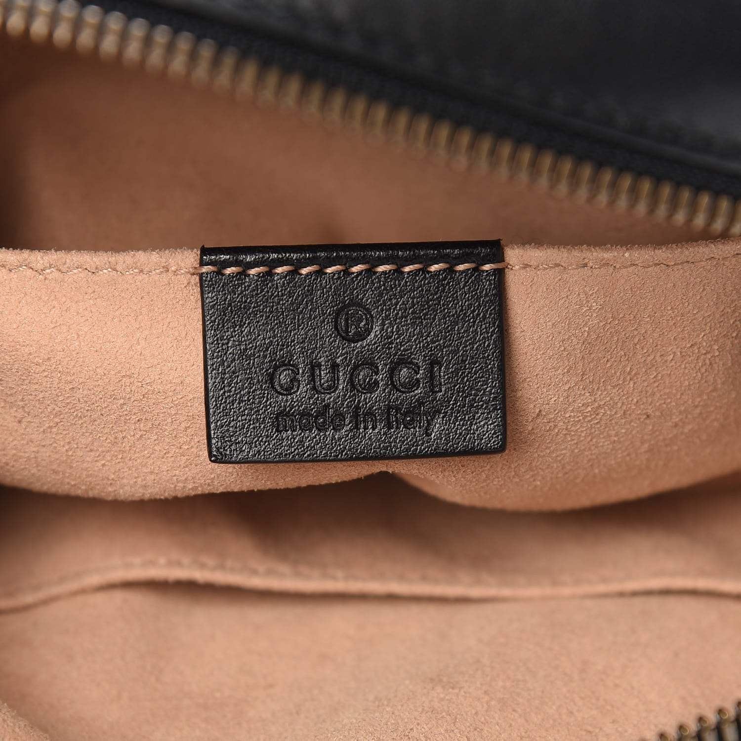 Gucci Calfskin Matelasse GG Marmont Belt Bag 85 34 Black 6 of 11