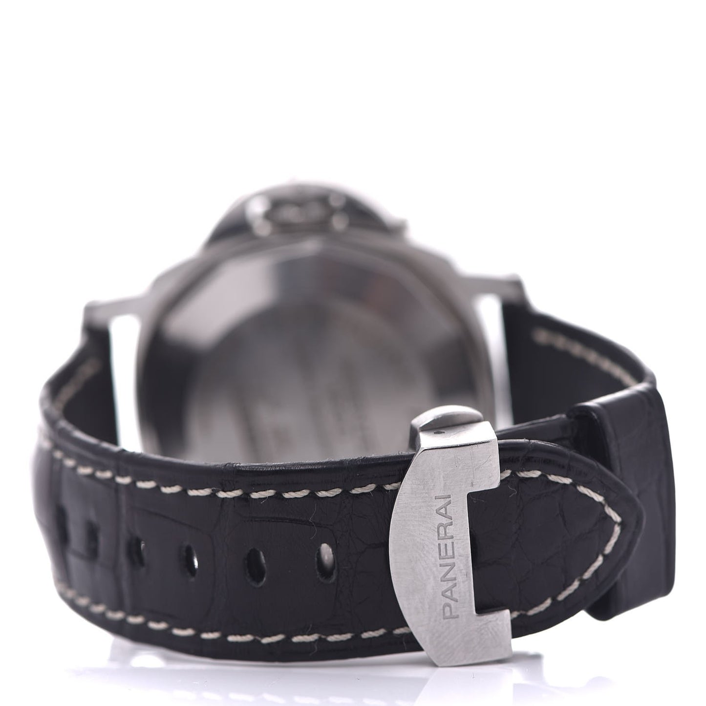 Stainless Steel Alligator 44mm Luminor Submersible Automatic Watch Black PAM00025