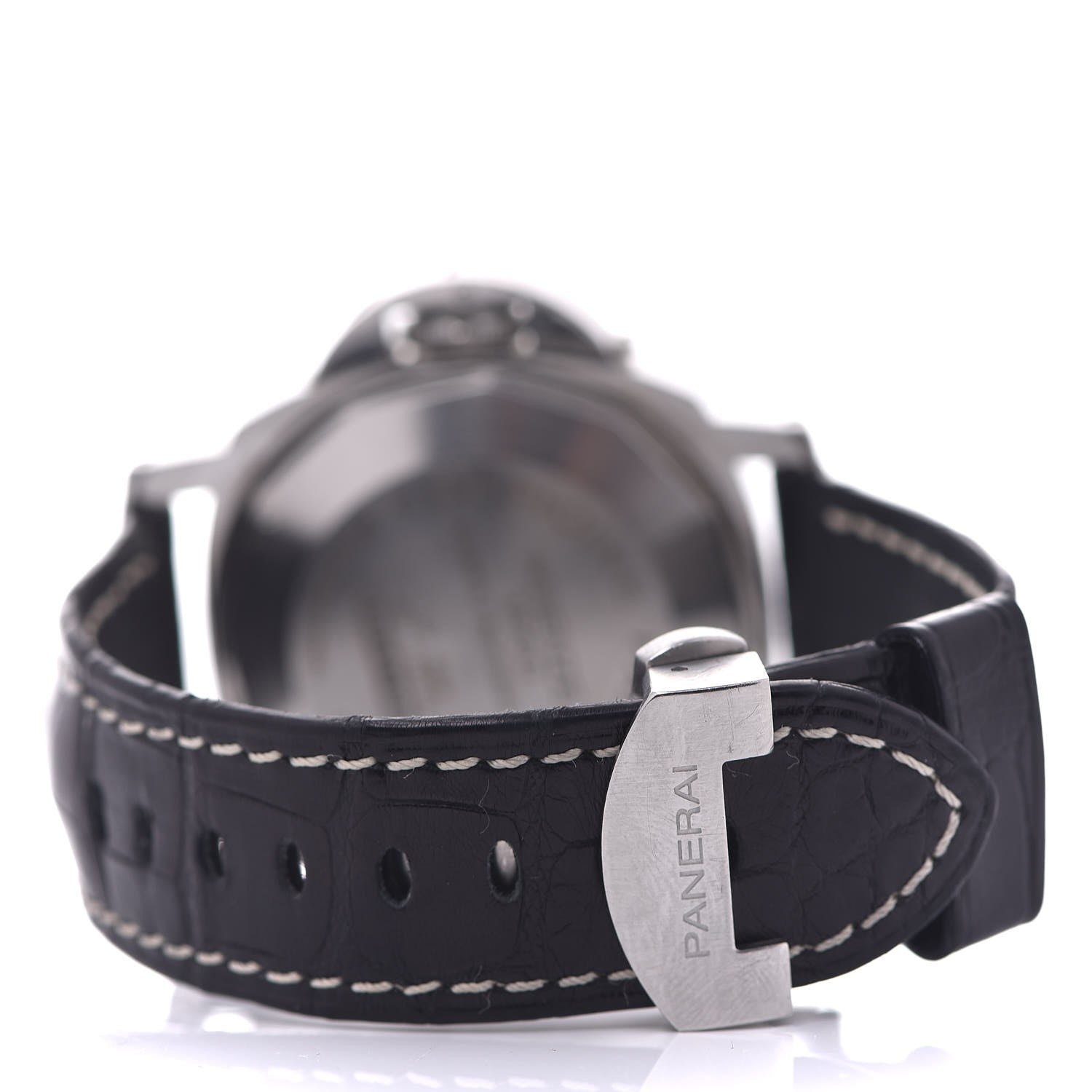 Panerai Stainless Steel Alligator 44mm Luminor Submersible Automatic Watch Black PAM00025 4 of 6