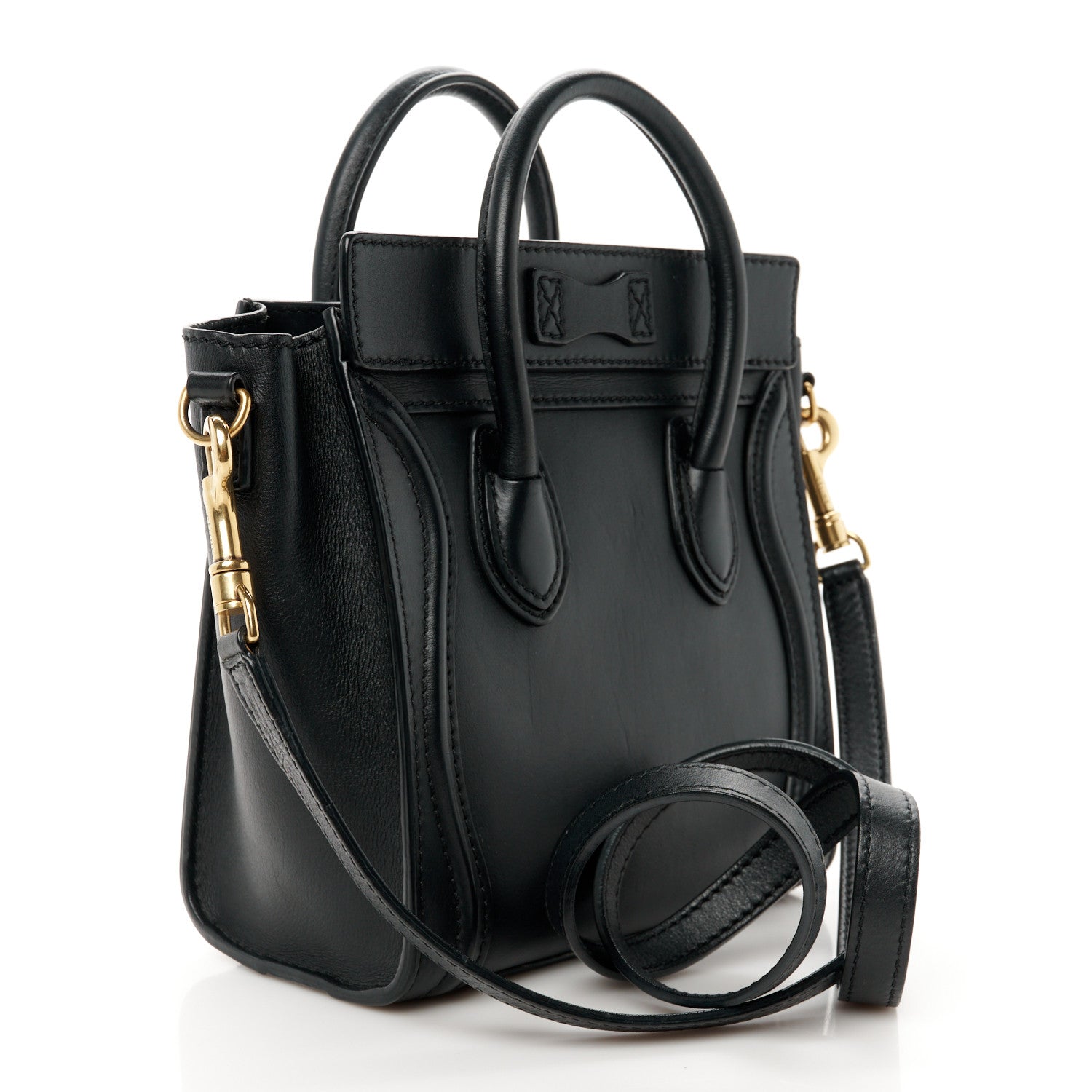 Celine Smooth Calfskin Nano Luggage Black 3 of 11