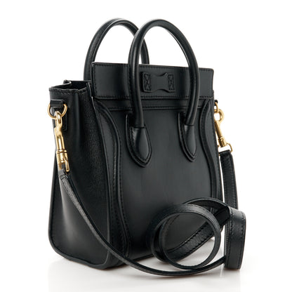 Celine Smooth Calfskin Nano Luggage Black 3 of 11