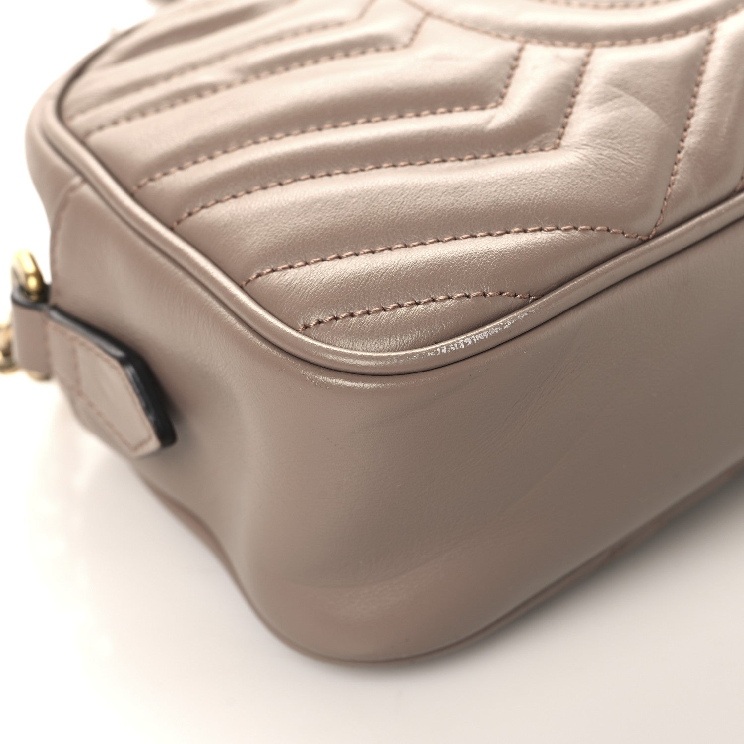 Gucci Calfskin Matelasse Small GG Marmont Chain Shoulder Bag Porcelain Rose 11 of 13
