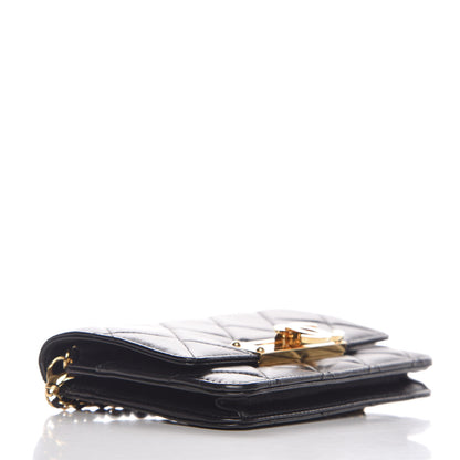 Chanel Lambskin Quilted Golden Class Wallet on Chain WOC Black 5 of 10