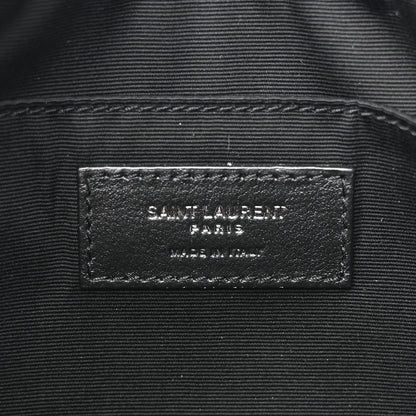 Saint Laurent Calfskin Matelasse Monogram Monochrome Lou Camera Bag Black 6 of 10