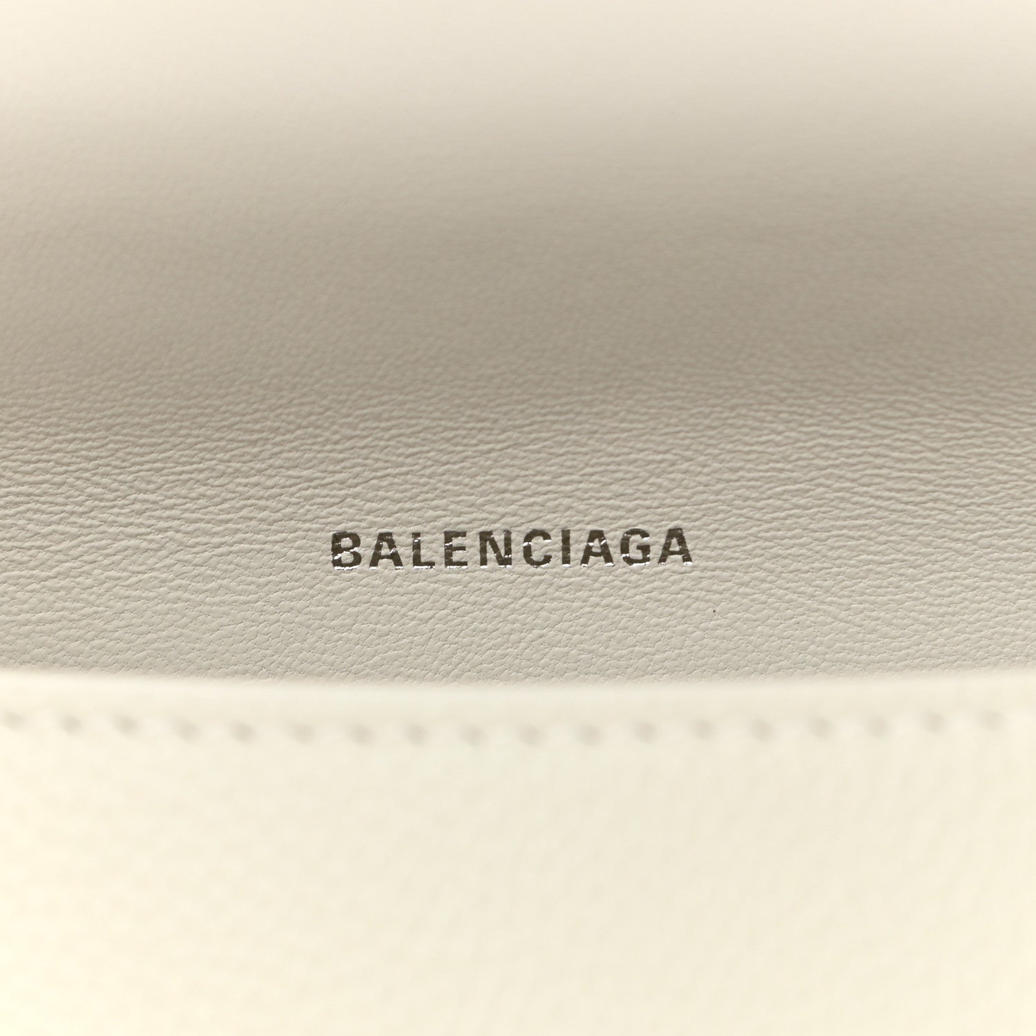 Balenciaga Grained Calfskin Small Hourglass Top Handle Bag White 6 of 13