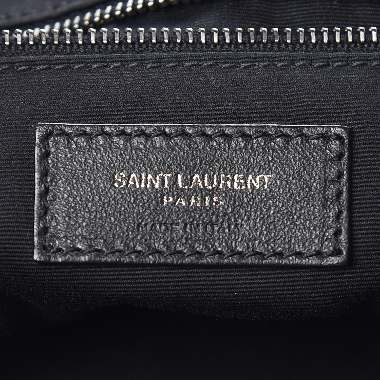 Saint Laurent Pebbled Lambskin Chevron Monogram Large Nolita Black 7 of 10