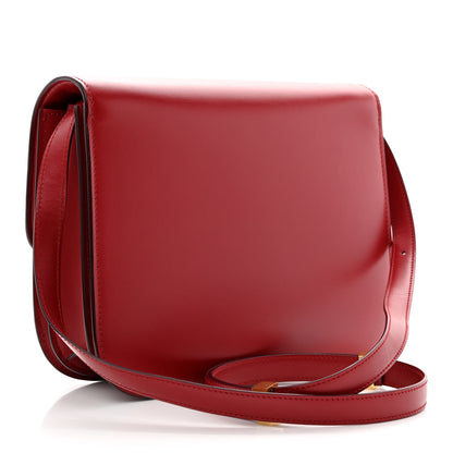 Celine Box Calfskin Medium Classic Box Flap Bag Red 3 of 12