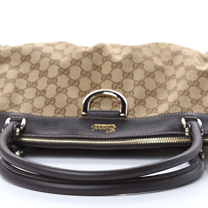 Gucci Monogram D Gold Tote Dark Brown 10 of 14