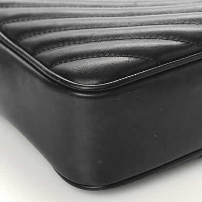 Saint Laurent Calfskin Matelasse Monogram Monochrome Lou Camera Bag Black 7 of 15