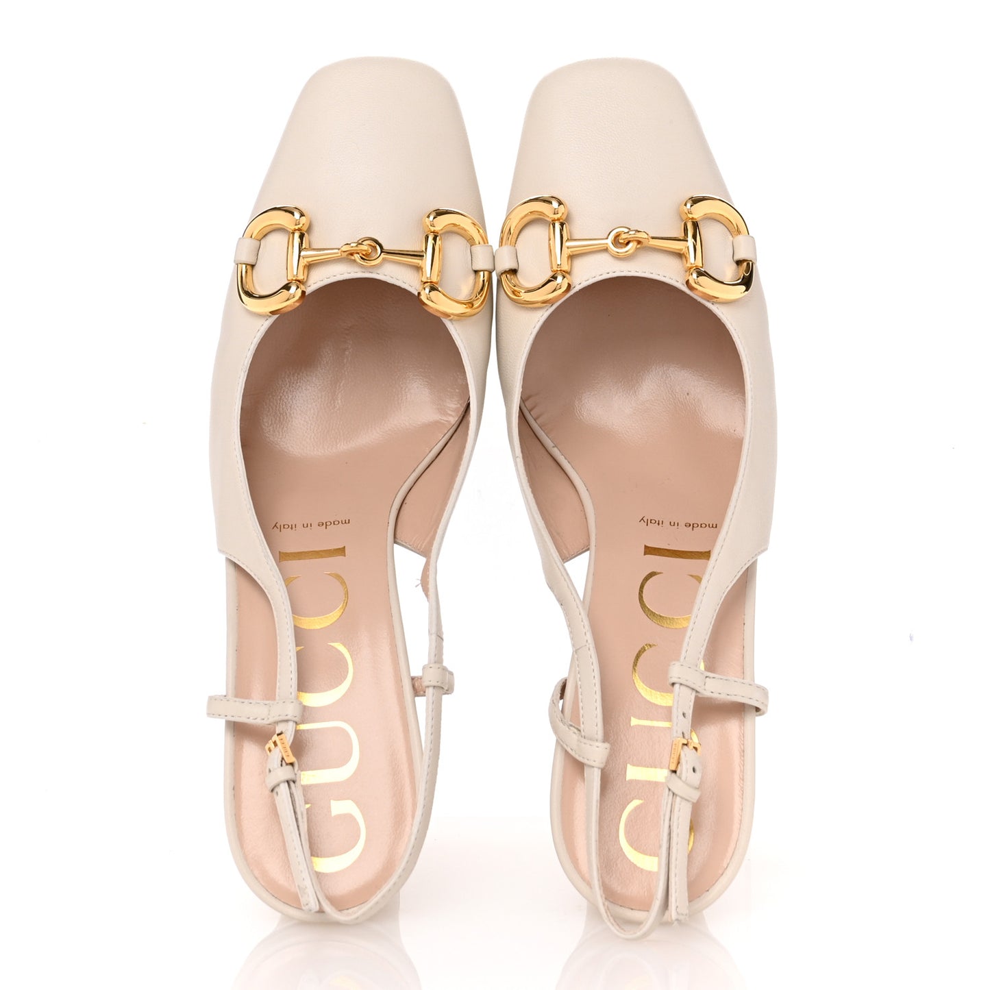 Nappa Horsebit Platform 35/120mm Slingback Pumps 40 New Mystic White
