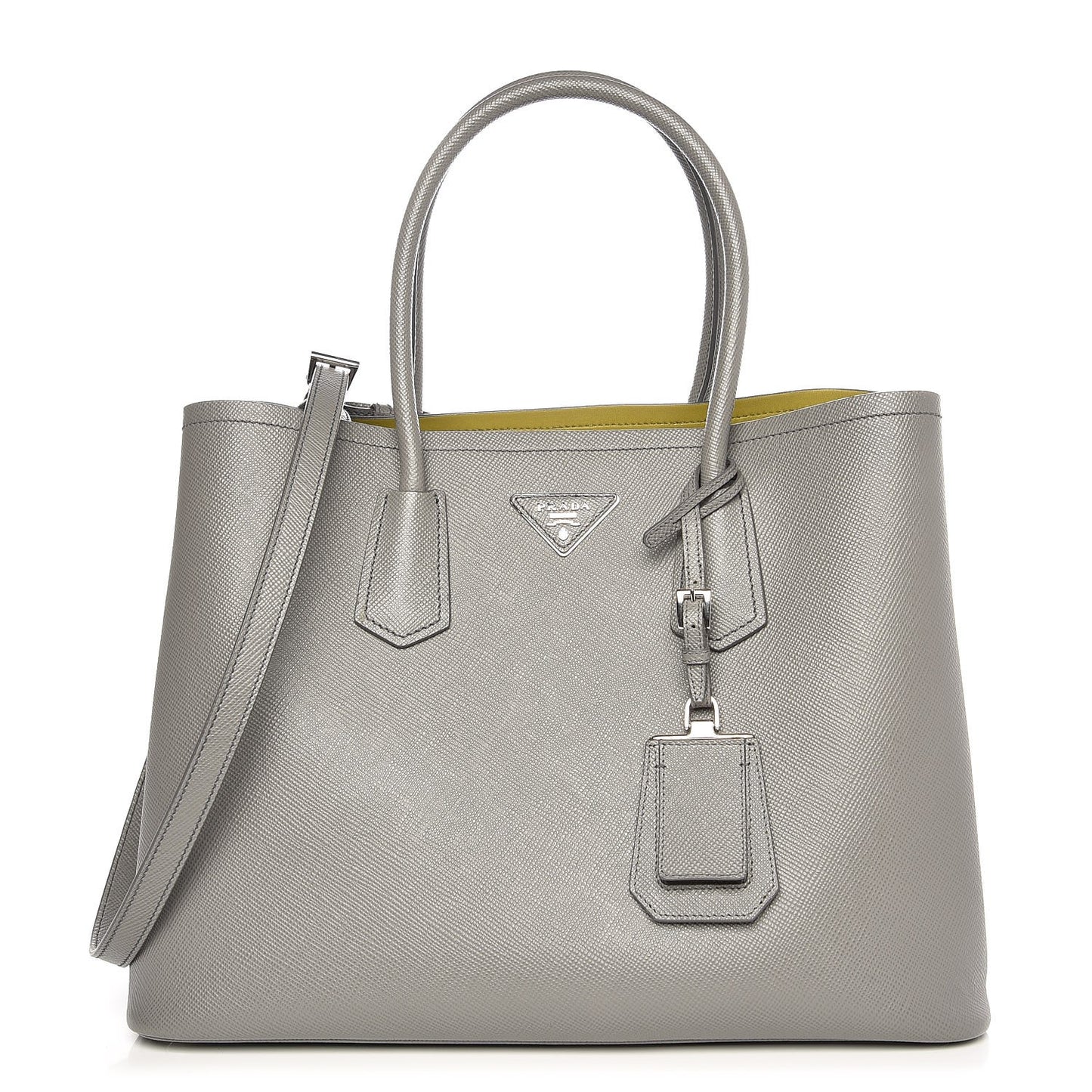 Saffiano Cuir Large Double Bag Marmo