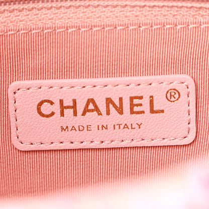 Chanel Tweed Mini Pearl Handle Flap Pink Beige Orange Ecru 6 of 12