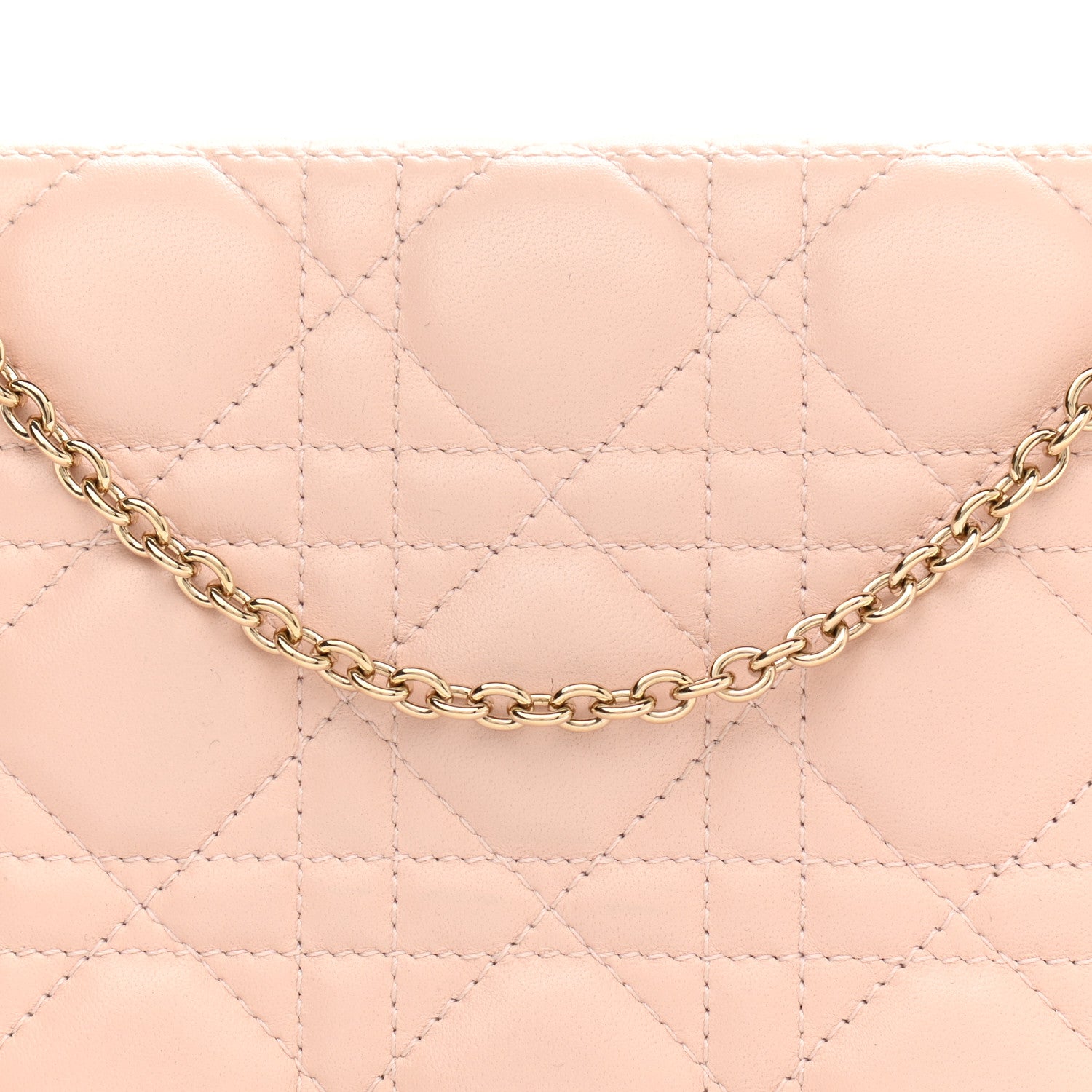 Christian Dior Lambskin Cannage Lady Dior Convertible Clutch Pink 6 of 13
