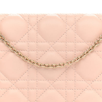 Christian Dior Lambskin Cannage Lady Dior Convertible Clutch Pink 6 of 13
