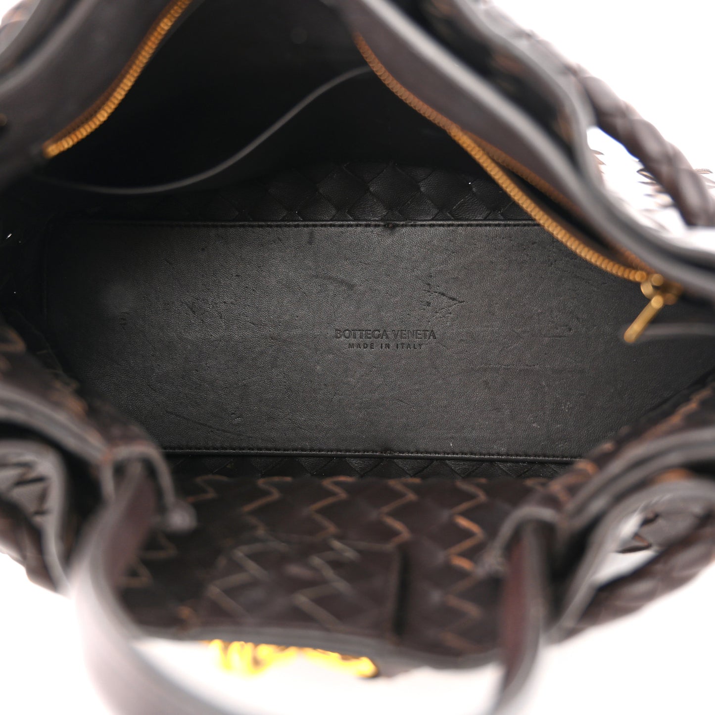 Nappa Intrecciato Medium Andiamo Shoulder Bag Fondant