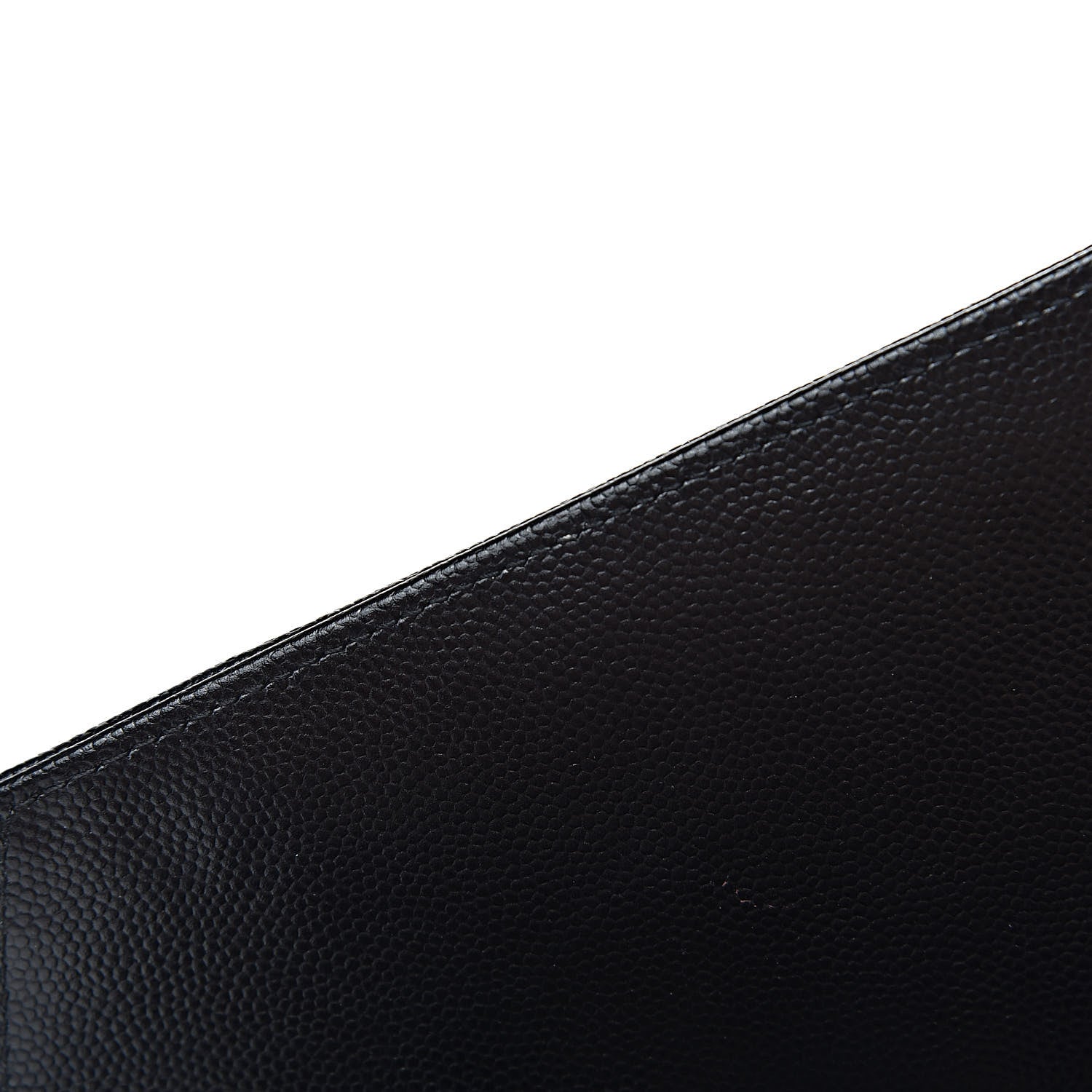 Saint Laurent Grain De Poudre Matelasse Chevron Monogram Chain Wallet Black 8 of 11