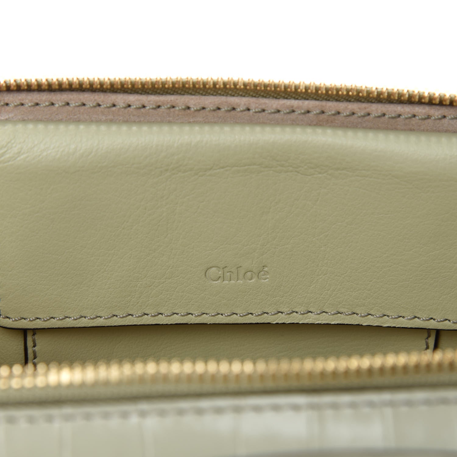 Chloe Calfskin Crocodile Embossed Mini C Vanity Bag Light Eucalyptus 8 of 11