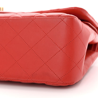 Chanel Lambskin Quilted Jumbo Double Flap Red 10 of 16