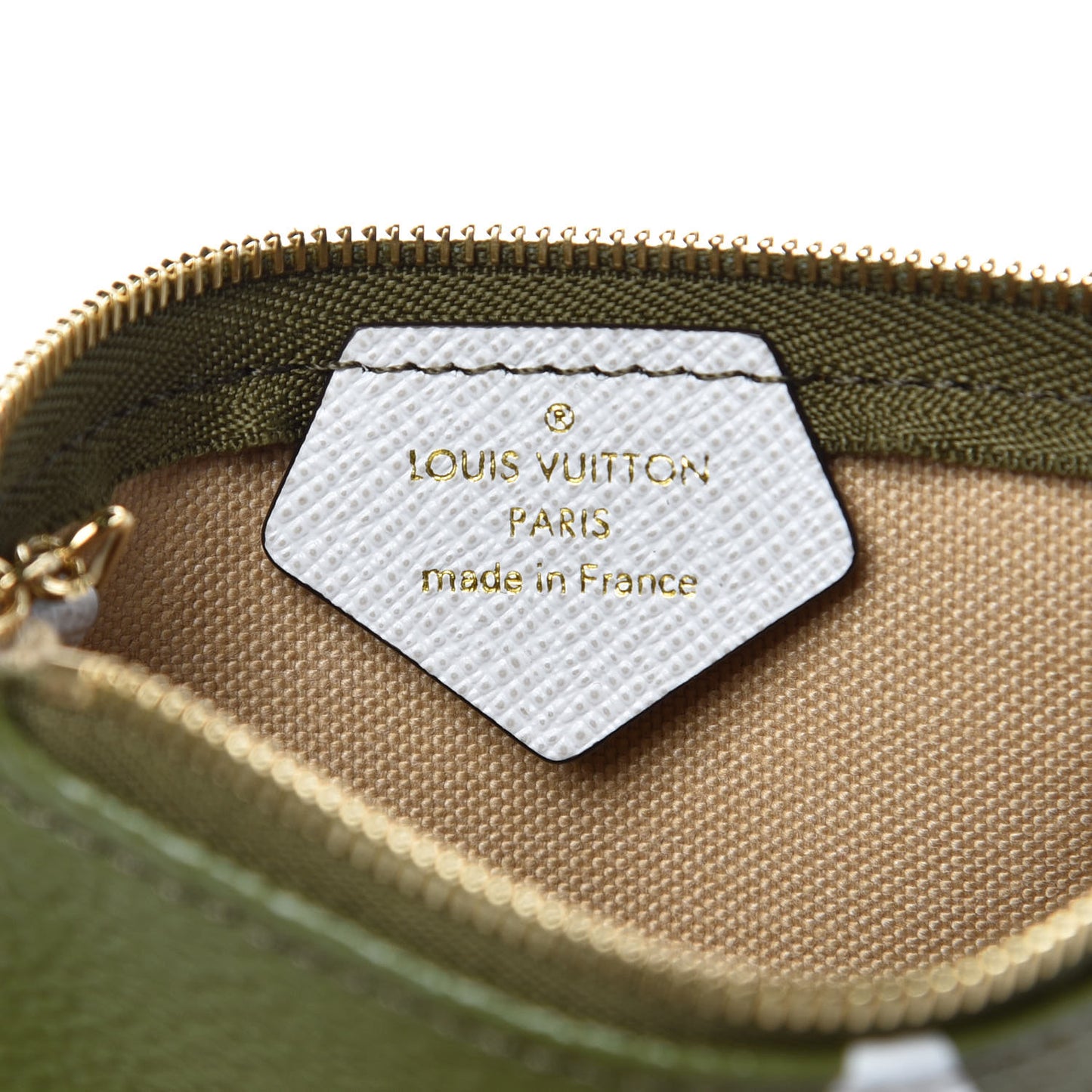 Monogram Giant Micro Pochette Accessories Kaki White